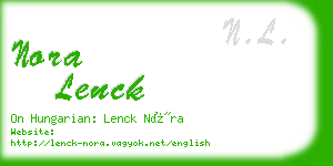 nora lenck business card